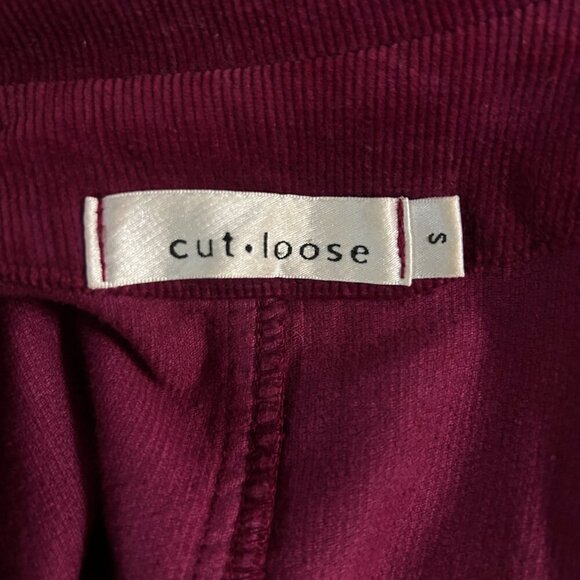 Cut Loose Deep Fuchsia Stretch Corduroy Casual Jacket Size Small - Picture 2 of 11